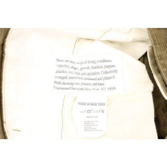 Engineered Garments Made in USA Emerson Corduroy Cord Brown Trousers Pants S 29 - Picture 5 of 5